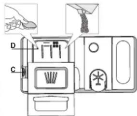 WHIRLPOOL WSIO 3T223 PE X - REMLIR LE DISTRIBUTEUR DE DÉTERGENT - 1