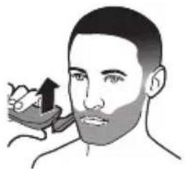 PHILIPS Series 6000 S6610 - Using the beard styler attachment with comb (specific types only) - 3