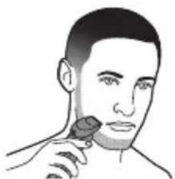 PHILIPS Series 6000 S6610 - Using the beard styler attachment without comb - 2