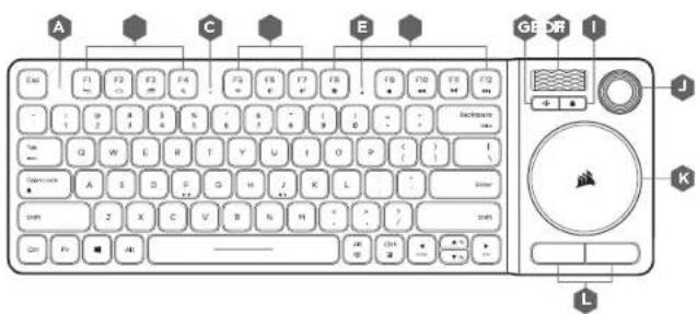 CORSAIR K83 - НАСТРОЙКА БЕСПРОВОДНОГО ПОДКЛЮЧЕНИЯ BLUETOOTH® ДЛЯ WINDOWS® ИЛИ ANDROID™ - 2