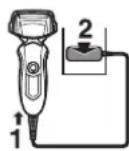 PANASONIC ESLF71 - Charging without the self-cleaning recharger - 2