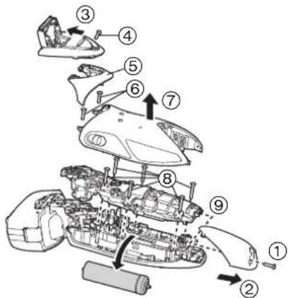 PANASONIC ESLF71 - Tumlesik sarjili pili cikartma - 1