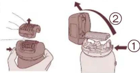 PANASONIC ES2058 - Abwaschen des Epiliergerats - 1