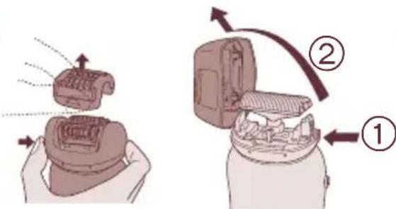 PANASONIC ES2058 - Epilaattorin peseminen - 1