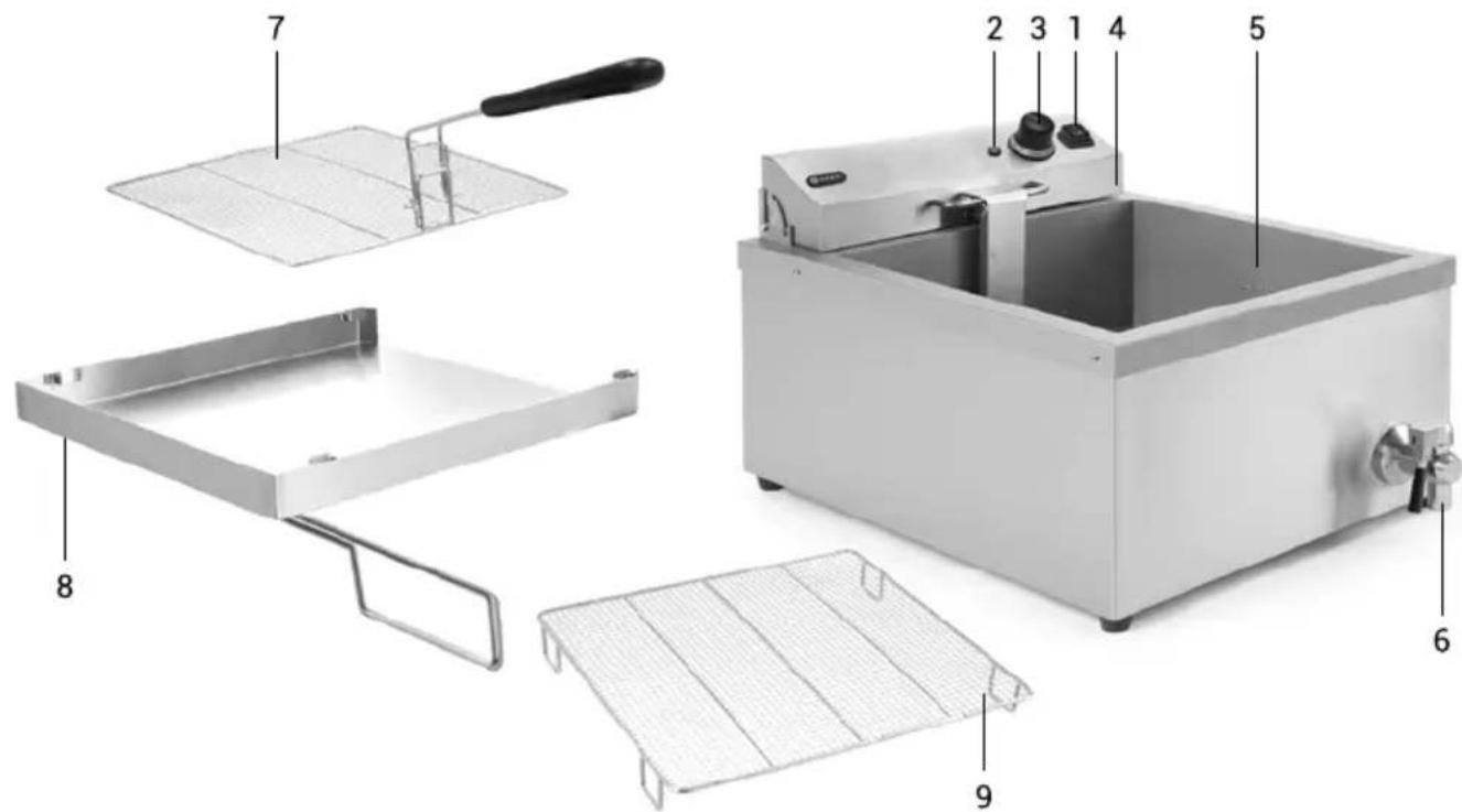 Hendi Electric Donut Fryer 205914 - Baaiká εξαρτήματa της συοκεύnc - 1