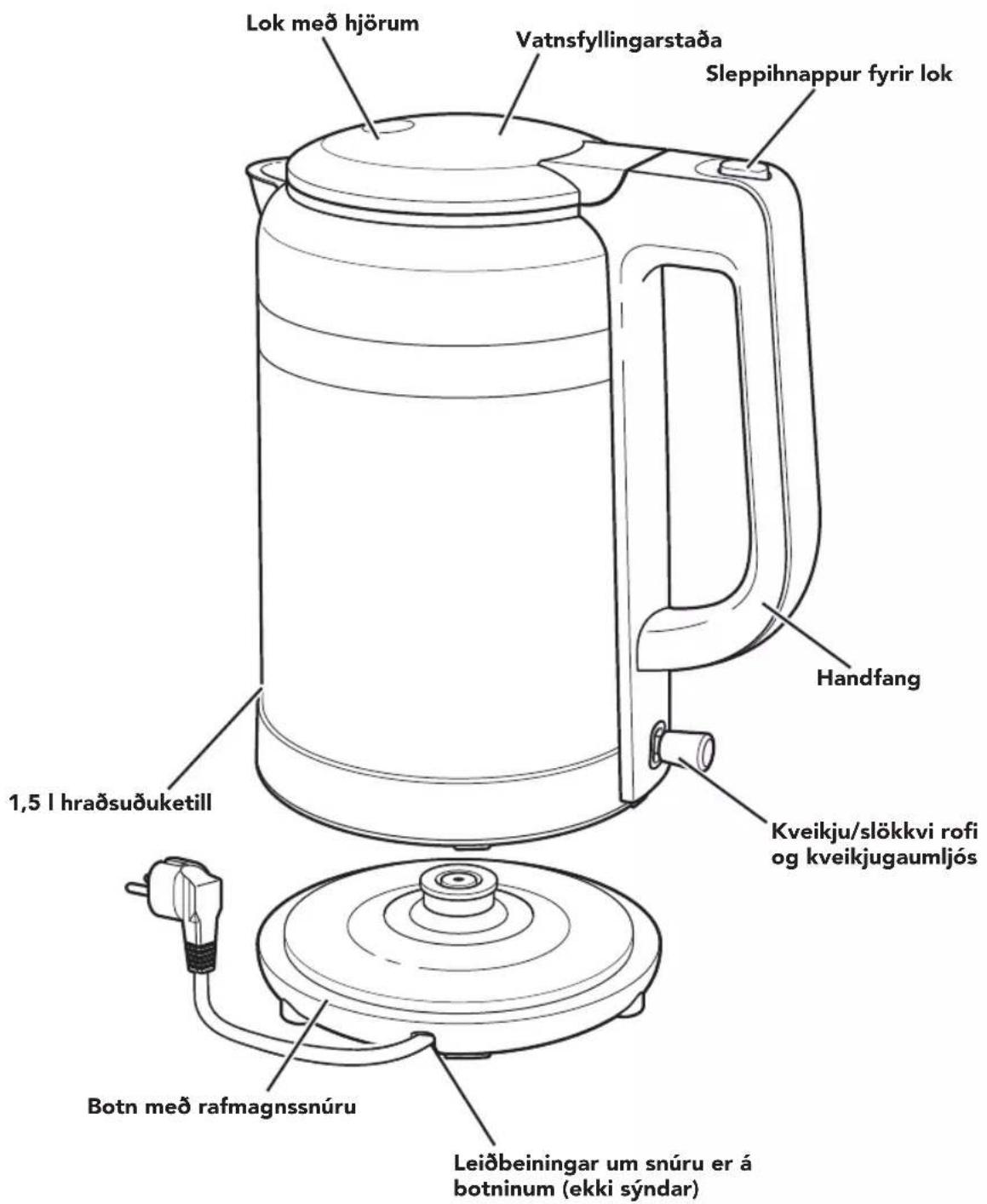 KITCHENAID KEK1565BM - VARAHLUTIR OG EIGINLEIKAR - 1