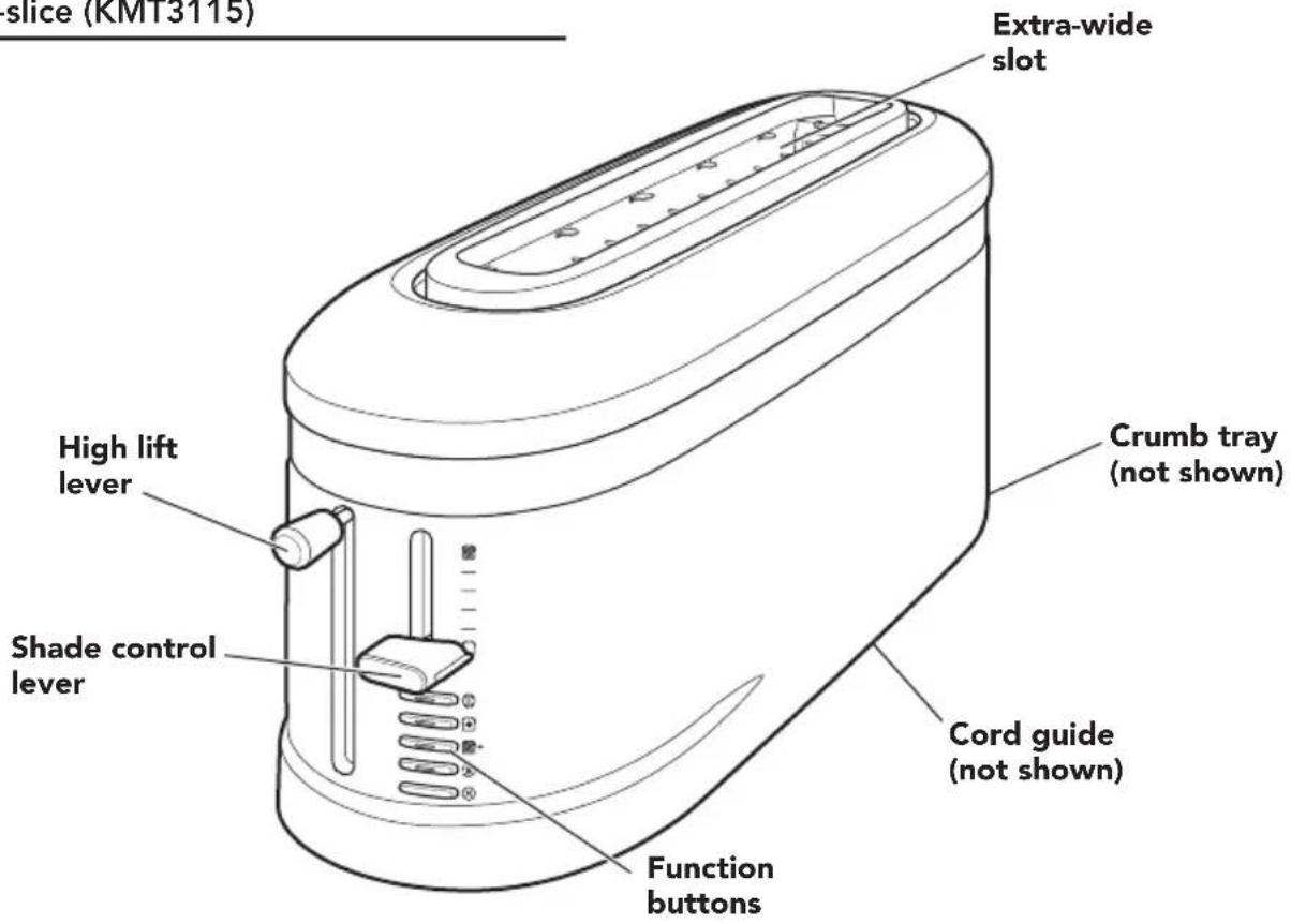 KITCHENAID KMT3115DG - PARTS AND FEATURES - 1