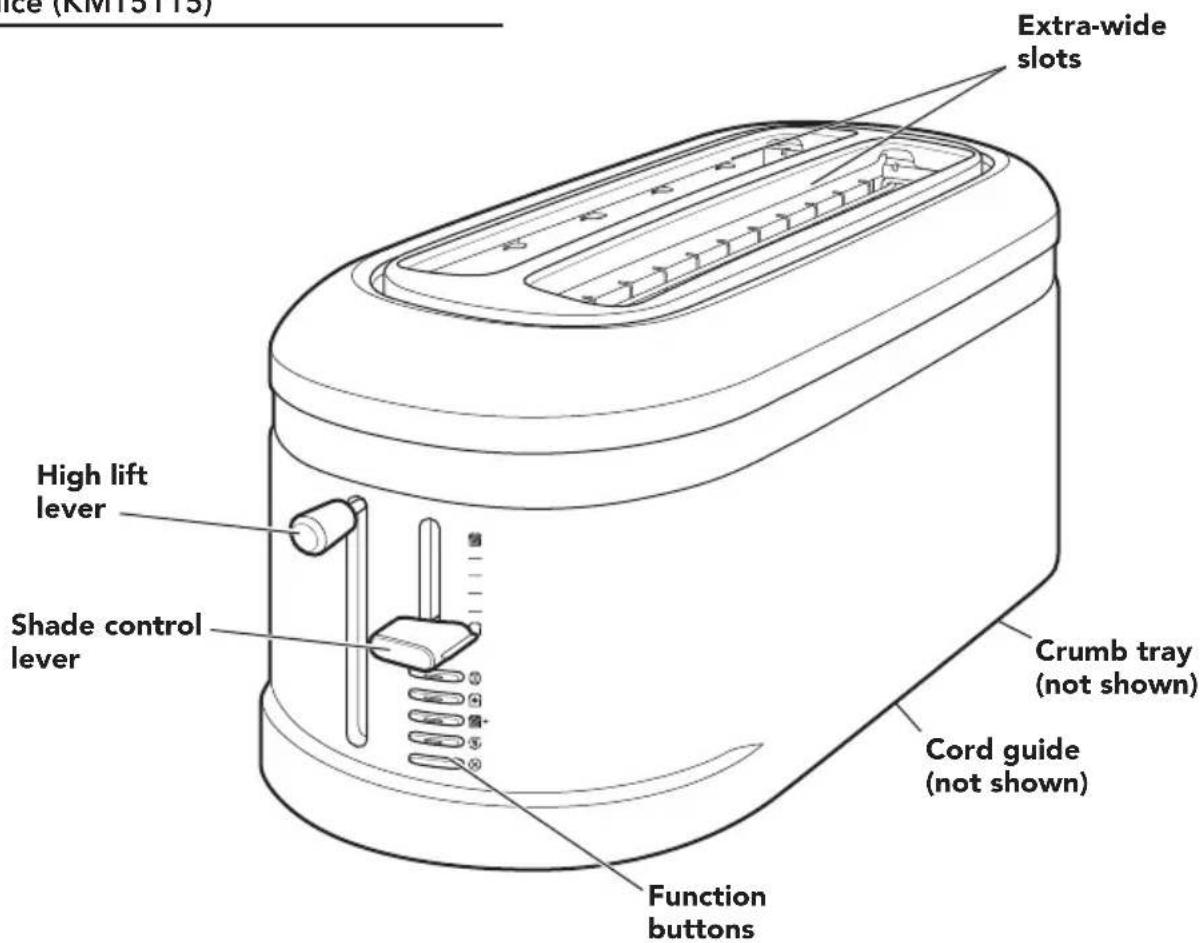 KITCHENAID KMT3115DG - PARTS AND FEATURES - 2