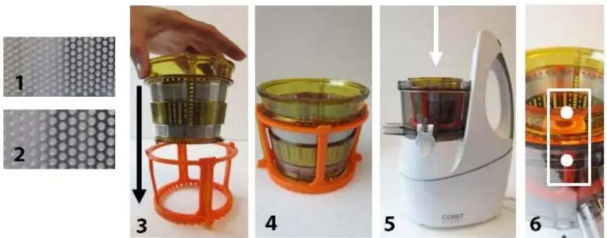 CASO Slow Juicer SJW 450 - A) Strainer for juice and smoothie - 1