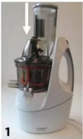 CASO Slow Juicer SJW 450 - Feeding tube, cover and pusher - 1