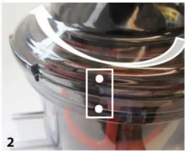 CASO Slow Juicer SJW 450 - Einfüllschacht, Deckel und Stopfer - 2