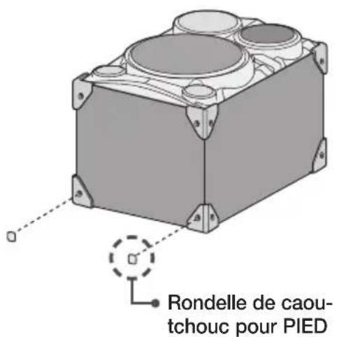SAMSUNG MXFS9000 - Fixation de la rondelle de caoutchouc du pied de l'enceinte - 1