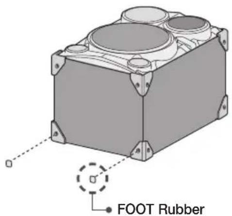 SAMSUNG MXFS9000 - Attaching the speaker foot - 1