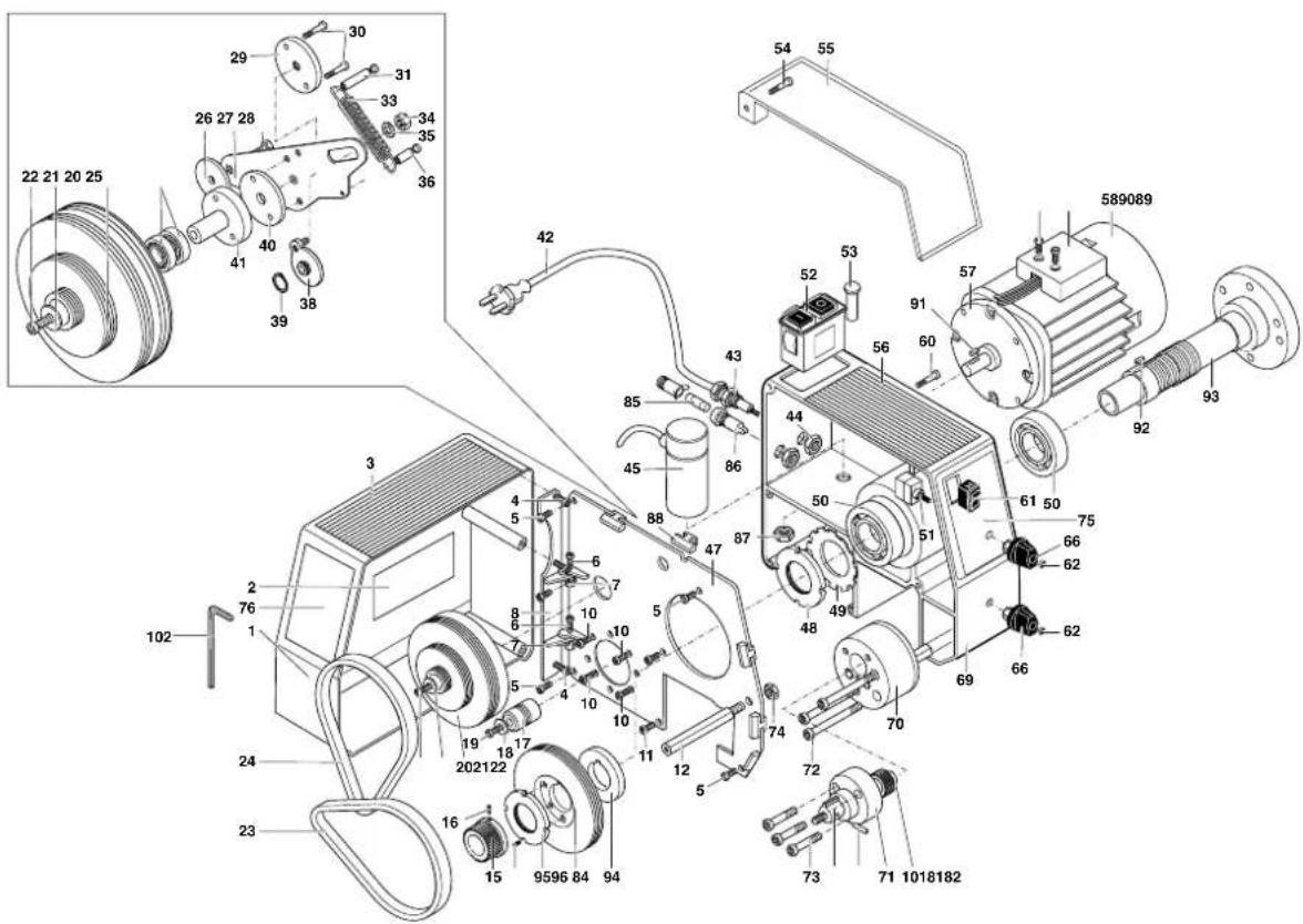 PROXXON PD 400 - Ersatzteilliste - 1