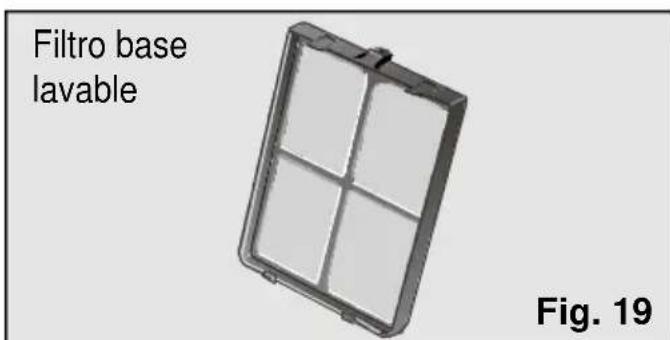 Filtro base lavable Fig. 19