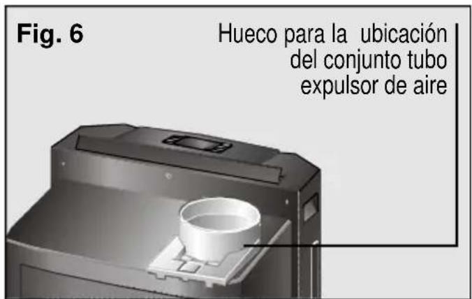 Fig. 6 Hueco para la ubicación del conjunto tubo expulsor de aire