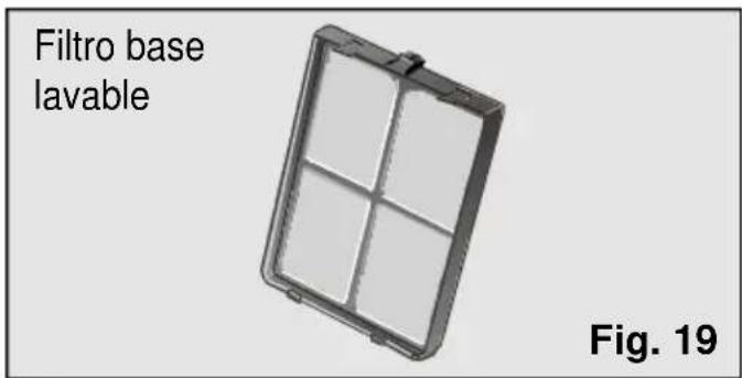 Filtro base lavable Fig. 19