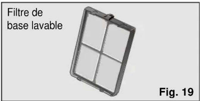 Filtre de base lavable Fig. 19