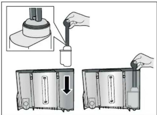 SIEMENS EQ.9 Plus S700 Connect - Inserting or replacing a water filter - 1