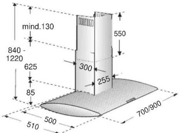 NEFF D9950N0 - Branchement du conduit d'évacuation Ø 120 mm: - 2