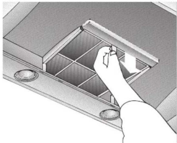 NEFF D9950N0 - Inserting the filter: - 1