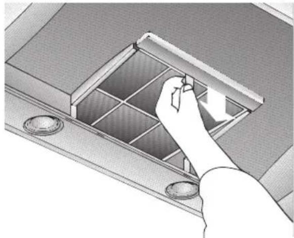 NEFF D9950N0 - Mise en place du filtre: - 1
