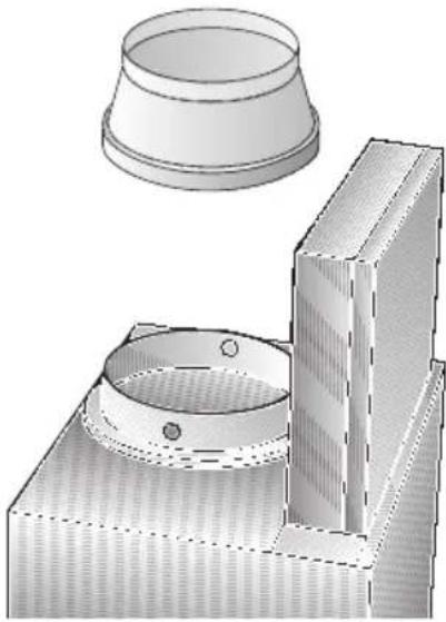 NEFF D79M5N0 - Anschluss Abluftrohr ∅ 120 mm: - 1