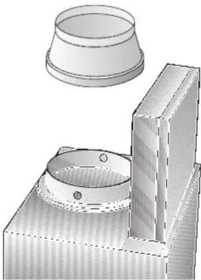 NEFF D79M5N0 - Connecting a  120 mm exhaust-air pipe: - 1