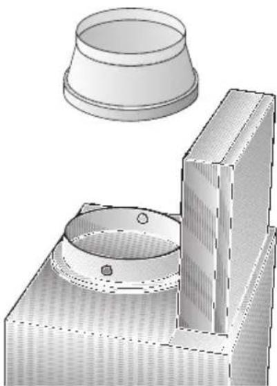 NEFF D79M5N0 - Aansluiting luchtafvoerpijp ∅ 120 mm: - 1