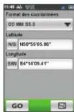 MIO Cyclo 215HC - Rechercher un emplacement a partir des coordonnées GPS - 2