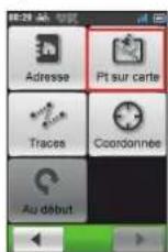 MIO Cyclo 215HC - Rechercher un emplacement à partir de l'écran de la carte - 1