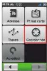 MIO Cyclo 215HC - Rechercher un emplacement a partir des coordonnées GPS - 1