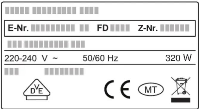 NEFF N17XH10N0 - Numéro E et numéro FD - 1