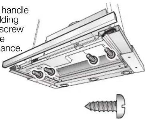 NEFF D4972X0GB - A handle moulding must be attached to the filter drawer. - 2