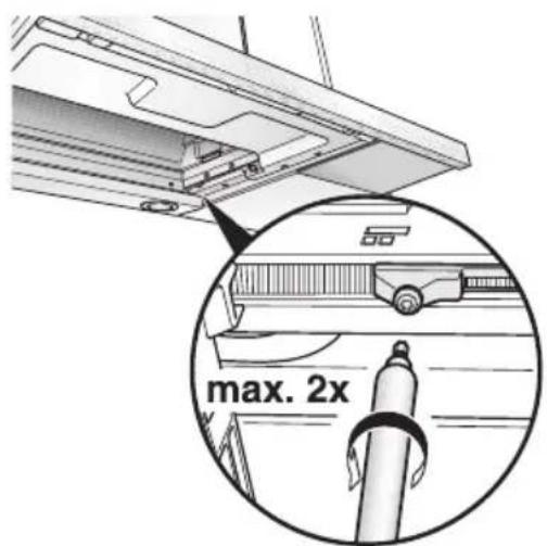 NEFF D4972X0GB - Κατόπιν ρύθμιση του τερματικού διακόπτη: - 1