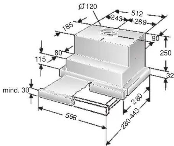 NEFF D4618X0GB - Exhaust air flows upwards: - 2