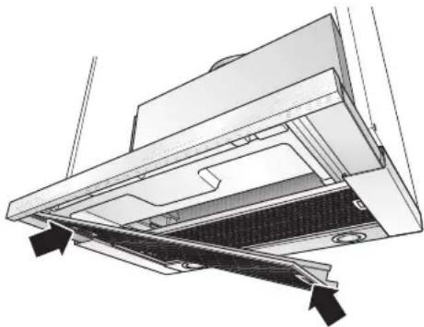 SIEMENS LI44631 - Removing and inserting the metal-mesh grease filters: - 1
