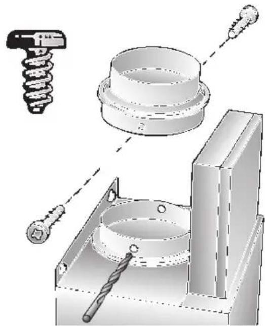 SIEMENS LC959TA60 - Collegamento del tubo di scarico 120 mm: - 1