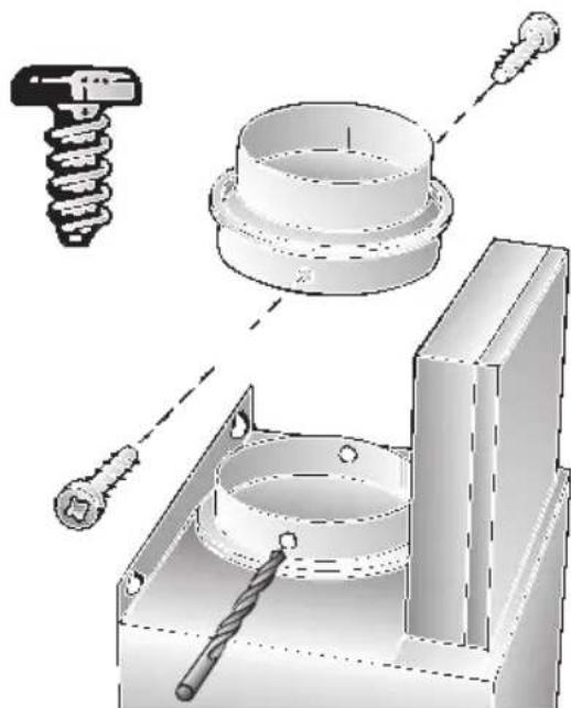 SIEMENS LC959TA60 - Branchement du conduit d'évacuation  120 mm: - 1
