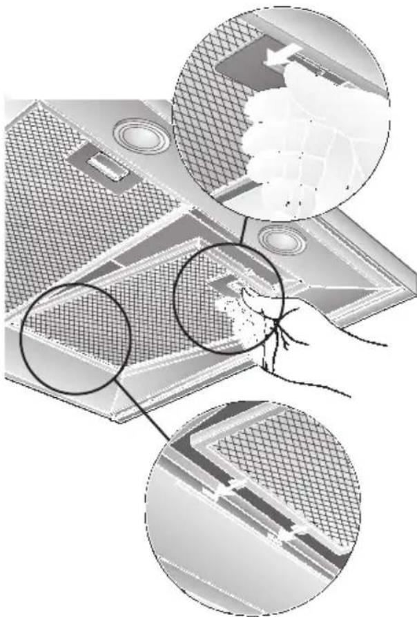 SIEMENS LC959TA60 - Aus- und Einbauen der Metall-Fettfilter: - 1
