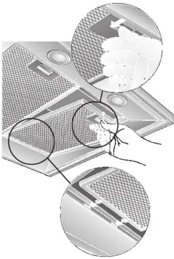 SIEMENS LC959TA60 - Metalen vetfilters verwijderen en aanbrengen: - 1