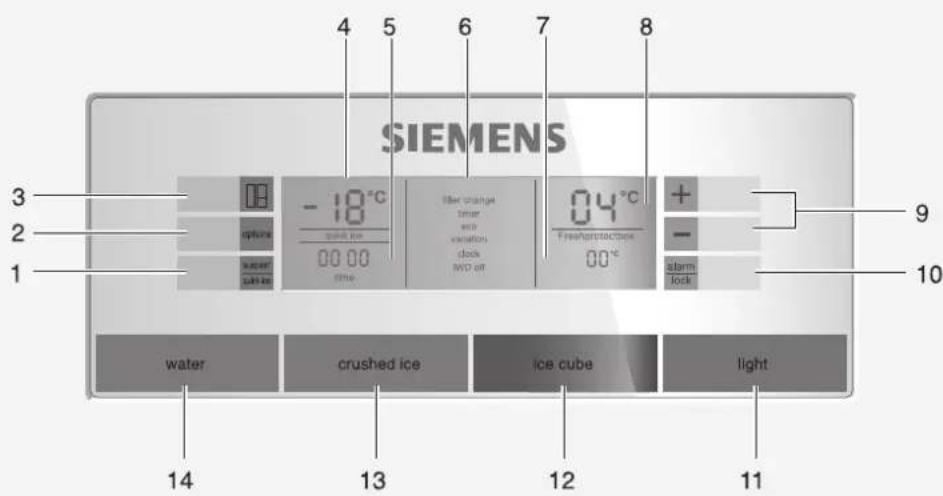 SIEMENS KA62DS51 - Bedien- und Anzeigefeld - 1