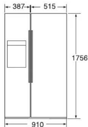 SIEMENS KA62DS51 - Cotes d'encombrement - 1