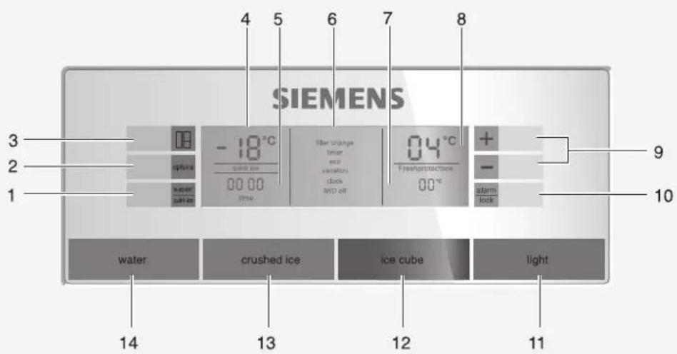 SIEMENS KA62DS51 - Bandeau de commande et d'affichage - 1