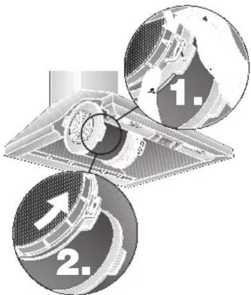 NEFF D69B20N0 - Mise en place du filtre: - 1