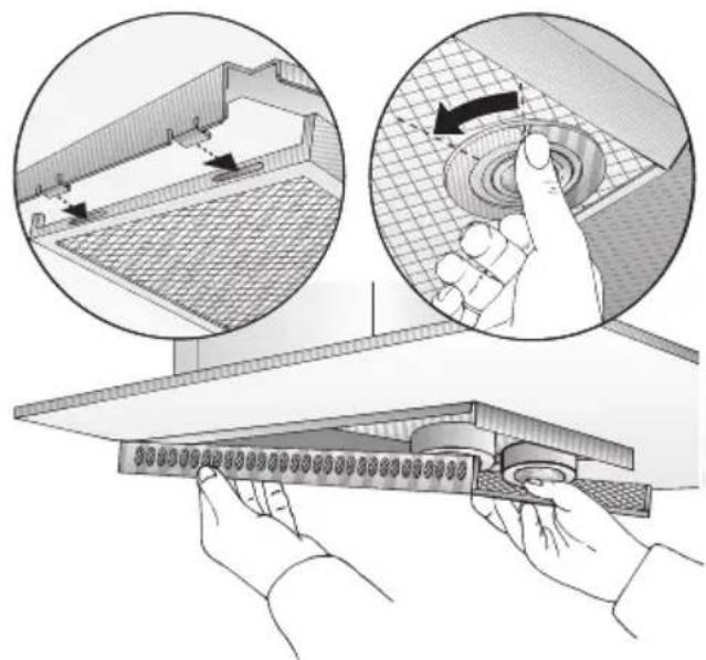 SIEMENS LC657GA40 - Removing and installing the metal-mesh grease filters - 1