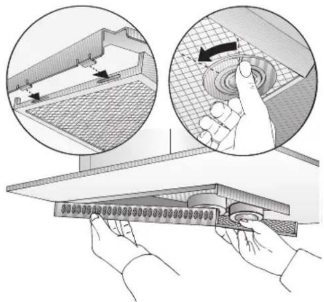 SIEMENS LC856GA40 - Removing and installing the metal-mesh grease filters - 1