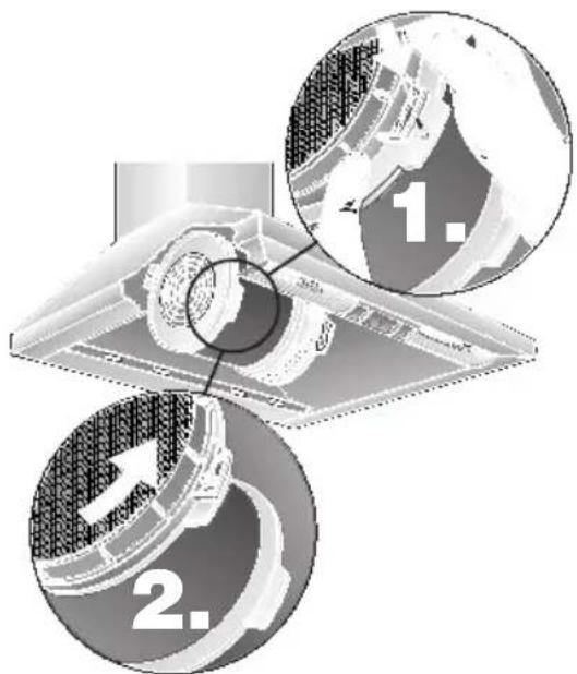 NEFF D69B20S0 - Inserting the filter: - 1
