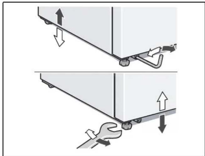 SIEMENS KA62NV40 - Aligning the appliance - 1