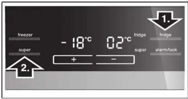SIEMENS KA62NV40 - Inserire il super-raffreddamento - 1